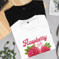 Ahududu Baskılı Crop T-shirt