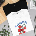 Domates Baskılı Crop T-shirt