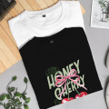 Kiraz Baskılı Crop T-shirt